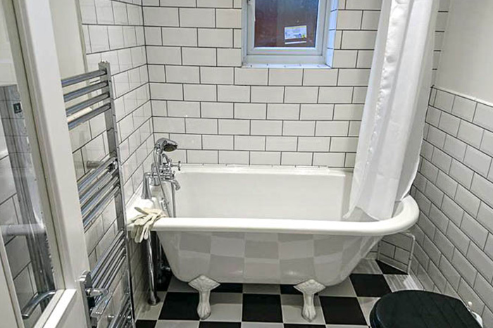 London bathroom installation with free standing bath